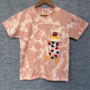 Where Is My Face? Mickey Mouse Custom Bleach Dyed Tee
